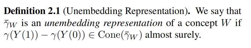 Unembedding Representation Definition